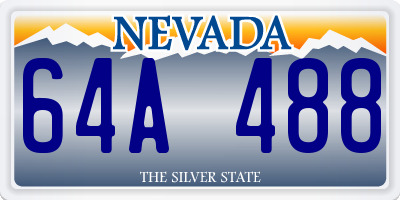 NV license plate 64A488
