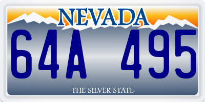 NV license plate 64A495