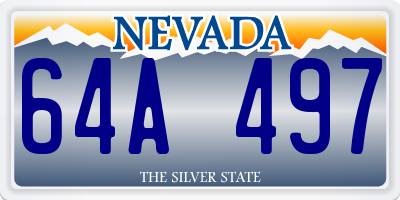 NV license plate 64A497