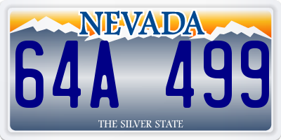NV license plate 64A499