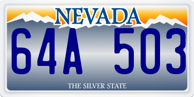 NV license plate 64A503