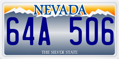NV license plate 64A506