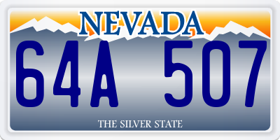 NV license plate 64A507