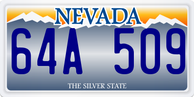 NV license plate 64A509