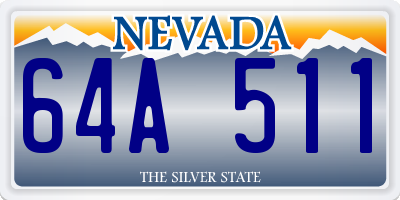 NV license plate 64A511