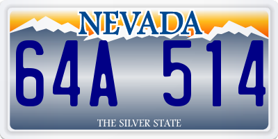 NV license plate 64A514