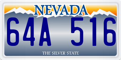 NV license plate 64A516