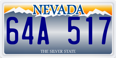 NV license plate 64A517