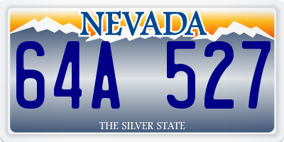 NV license plate 64A527