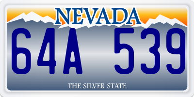 NV license plate 64A539