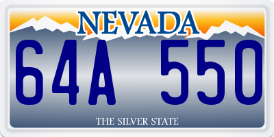 NV license plate 64A550