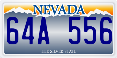 NV license plate 64A556