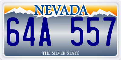 NV license plate 64A557