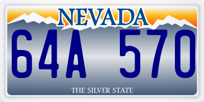 NV license plate 64A570