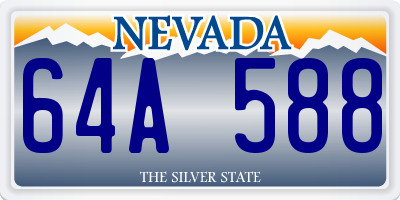 NV license plate 64A588