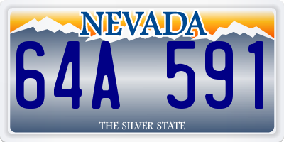 NV license plate 64A591