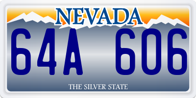 NV license plate 64A606