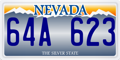 NV license plate 64A623