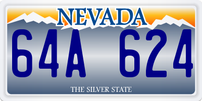 NV license plate 64A624