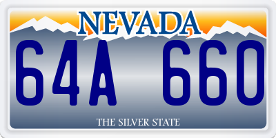 NV license plate 64A660