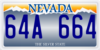 NV license plate 64A664