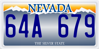 NV license plate 64A679