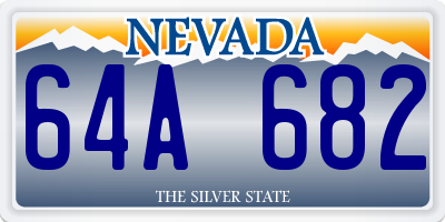 NV license plate 64A682