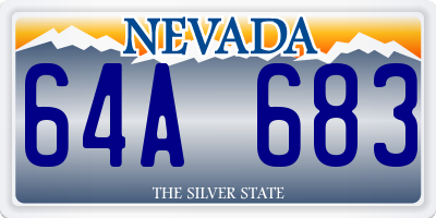 NV license plate 64A683