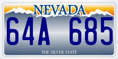 NV license plate 64A685