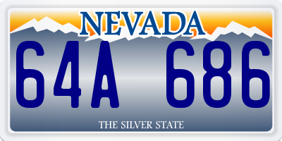 NV license plate 64A686