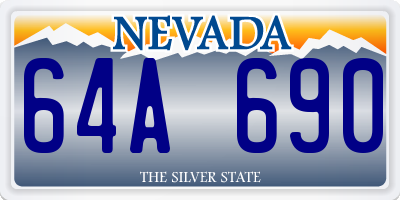 NV license plate 64A690