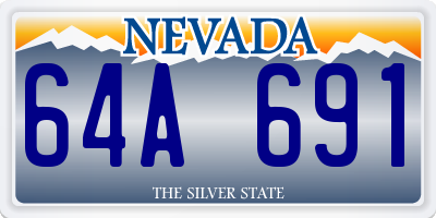 NV license plate 64A691