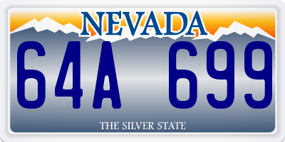 NV license plate 64A699