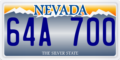 NV license plate 64A700