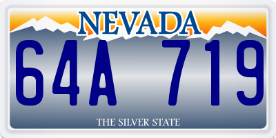 NV license plate 64A719