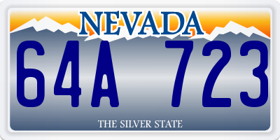 NV license plate 64A723