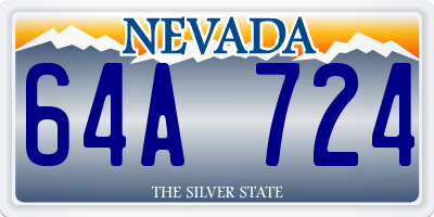 NV license plate 64A724