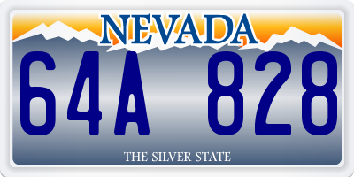 NV license plate 64A828