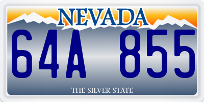 NV license plate 64A855