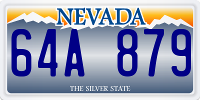 NV license plate 64A879