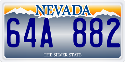 NV license plate 64A882
