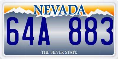 NV license plate 64A883