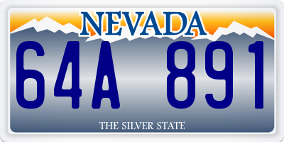 NV license plate 64A891