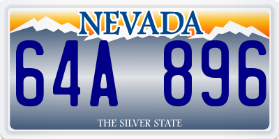 NV license plate 64A896