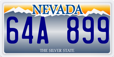 NV license plate 64A899
