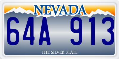 NV license plate 64A913