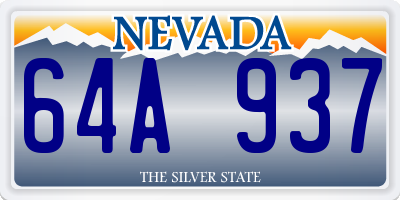 NV license plate 64A937