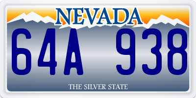 NV license plate 64A938