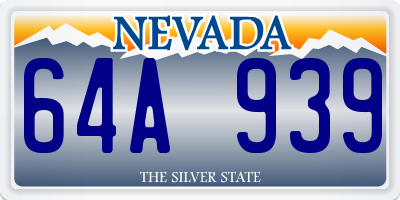 NV license plate 64A939