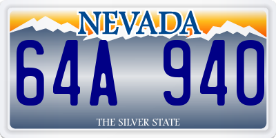 NV license plate 64A940